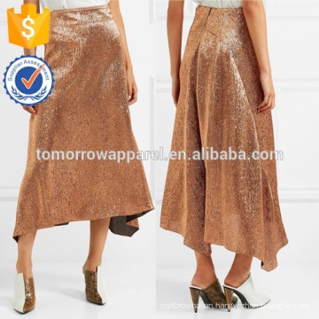 New Fashion Copper Silk-blend Skirt DEM/DOM Manufacture Wholesale Fashion Women Apparel (TA5159S)